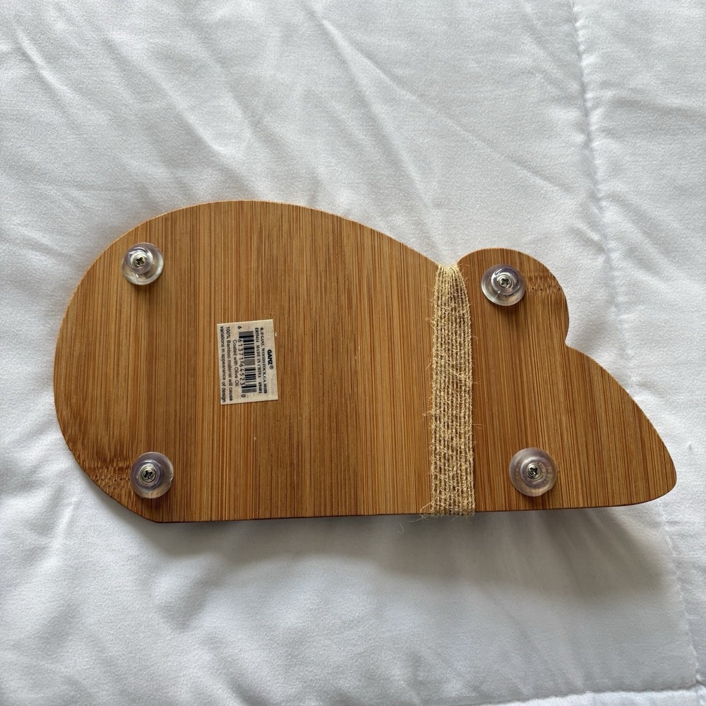 NEW Ganz 100% Bamboo Wooden Mouse MCM Cheese Charcuterie Tray Board Knife - Picture 5 of 7
